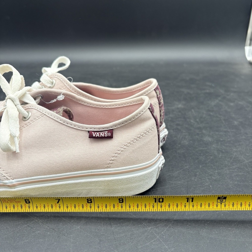 Women's Vans Pink Camden Shoes, Purple Design on Back &Tongue, Size 8 US - Picture 8 of 9